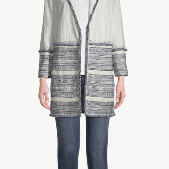 ⭐ Eyelet Jacket Embellished Femanine Embroidered - Picture 3 of 11